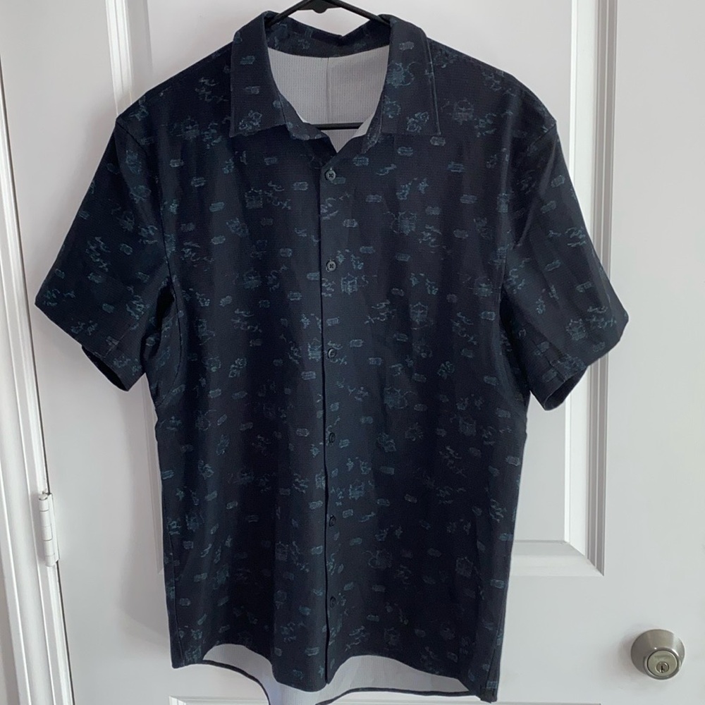 Men’s Airing Easy Black Patterned Polo